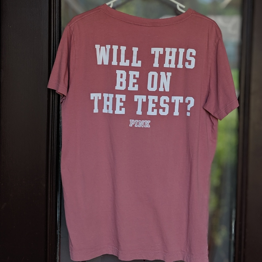PINK Campus tee 🤓 Will This Be On The Test?